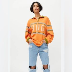 Urban Outfitters BDG Ryder Polo Shirt In Orange M